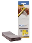 Abranet Bande abrasive en filet 80x230mm - Feuilles abrasives auto-agrippantes - Grain P80 - 10 pièces - AE175F1080 - pour poncer sans poussière le bois, le mastic, la peinture, le plastique