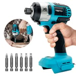 Pilote d'impact, sans fil brushless impact Rig Driver, tournevis électrique avec lampe de travail LED, pilote peigne inversé, (non inclus batterie et chargeur), compatible avec les batteries Makita