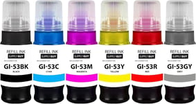 6X Encre Compatible avec Canon GI-53 Multipack pour Pixma G 550 G 650