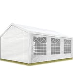 Intent24 - Tente de réception 3x6 m barnum pavillon blanc bâche pe 350 n imperméable tente de jardin