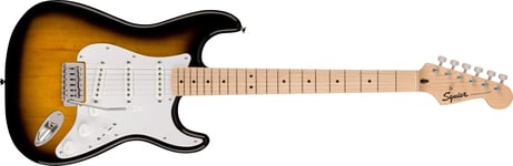 Fender Squier Mini Stratocaster, E-Gitarre, 2-Colour Sunburst, Ideal für