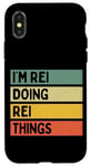 Coque pour iPhone X/XS Citation personnalisée humoristique I'm Rei Doing Rei Things