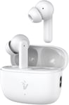 Pop EP-40WH Écouteurs True Wireless Stéréo in-Ear Bluetooth 5.3 TWS,USB Type-C,Contrôles tactiles,étanches IPX5 avec Microphone pour Smartphone Samsung,iPhone,Xiaomi,Huawei,Blanc