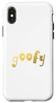 Coque pour iPhone X/XS Goofy gold mot de jeunesse Meme Slang