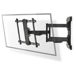 Support tv mural Inclinable pour téléviseur 37 à 80 Poids Max 70kg 6 pivots - Noir - Nedis