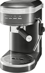 KitchenAid Artisan 5KES6503EMS - Kaffemaskin med mjölkskummare - 15 bar - medaljongsilver