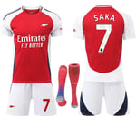 2024-2025 Arsenal Hemma & Bortalag Barn & Vuxen Fotbollströja Jersey Nr. 7 Saka Hemma Home 20