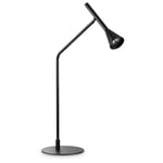 Diesis Lampe de table led intégrée à intensité variable noire, interrupteur intégré, 3000K - Ideal Lux