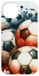 iPhone 14 Plus Funny Cool Soccer Balls Pattern Football Soccer Design Case