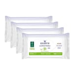 POUPINA - Lingettes bébé Naturelles x60 - Sans Parfum, Hypoallergéniques - Hydratantes et Protectrices - Fibre 0 plastique 100% Naturelle - Vegan - 99,6% d'ingrédients d'Origine Naturelle - Lot de 4