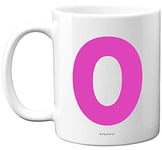 Stuff4 Personalised Alphabet Pink Initial Mug - Letter O Mug, Gifts for Her, Mothers Day, Birthday Gift for Mum, 11oz Ceramic Dishwasher Safe Mugs, Anniversary, Valentines, Christmas, Retirement