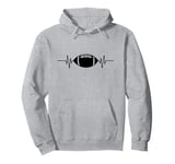 Football Heartbeat Pulse, Love of the Game Pullover Hoodie