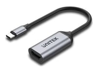 Unitek - Video Adapter - 24 Pin Usb-C Hann Til Hdmi Hunn - Romgrå - 4K60hz Uhd-Støtte