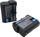 2 x EN-EL15, EN-EL15b, EN-EL15c Premium 7.0v / 1900mAh Batterie Rechargeable pour Nikon D850, D7500, Z 6, Z 7, Z 8, Zf