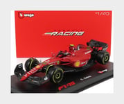 1:43 BURAGO Ferrari F1-75 #55 2022 Sainz +Helmet And Plastic Showcase BU36831S