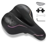 ENJOHOS Selle de Vélo Ergonomique Confortable Respirante Absorbant Les Chocs PU Imperméable Siège de Vélo pour Vélo de Montagne,Vélo de Route,Vélo de Ville,Violet-L