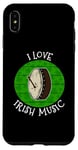 Coque pour iPhone XS Max St Patrick's Day Bodhran, j'aime la musique irlandaise