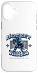 Coque pour iPhone 16 Plus Joueur ninja de hockey sur glace