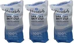 Westlab Soothing Dead Sea Bath Salts 1kg X 3