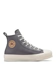 Converse Junior Cozy Essentials Chuck Taylor All Star Eva Lift Trainers, Grey, Size 5.5 Older