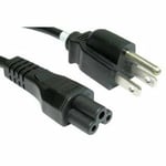 2M US MAINS PLUG TO C5 CLOVER LEAF" SOCKET CABLE"