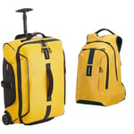 Samsonite Paradiver Light - Duffle mit Rollen 55/20 Strictcabine, 55 cm, 48.5 L, Gelb (Yellow) & Paradiver Light - Laptoprucksack L+ 15.6 Zoll, 48 cm, 24 L, Gelb (Yellow)