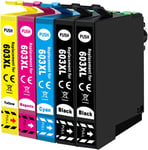 603 XL Encre Compatible avec Epson 603 603XL Cartouche d'encre, pour XP-2100 XP-2105 XP-2150 XP-2155 XP-3100 XP-3150 XP-3155 XP-4100 XP-4155 WF-2810 WF-2820 WF-2830 WF-2840 WF-2850 (5-Pack)