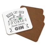 Never Cry Over Spilt Milk It Could Have Been Gin Coaster Drinks Mat Set Of 4