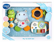 VTech My 1st Gift Set Blue - Including Soft Hippo, Frog Rattle and Flower Mirror