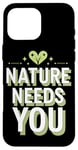 Coque pour iPhone 16 Pro Max Optimisme climatique Journée de la Terre Durabilité Green Future