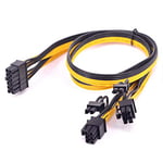 FCQLR 12Pin to 2 PCIe 6+2pin GPU 8Pin Power Supply Câble pour Corsair AX850 AX750 AX650