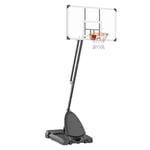 VEVOR Basketball Hoop, 7.6-10 ft Adjustable Height Portable Backboard System, 54 inch Basketball Hoop & Goal, Kids & Adults Basketball Set with Wheels, Stand, and Fillable Base, for Outdoor/Indoor