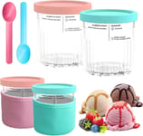 Creami Deluxe Tubs for Ninja Ice Cream Maker with Neoprene Sleeve 2Pcs...