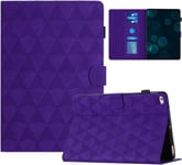 Étui Pour Ipad 9.7 Pouces 2017/2018 Cuir Pu Coque Ipad Air Coque Ipad Air 2 Avec Boucle Magnétique Coque Ipad 6eme Generation Béquille Coque Ipad 5eme Generation Violet