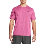 Under Armour Mens Tech Vent Geotessa Short Sleeve T-Shirt in Pink material_polyester - Size Medium