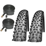 Schwalbe Rapid Rob 26" x 2.10 Mountain Bike Tyres with Schrader Tubes (1 Pair)