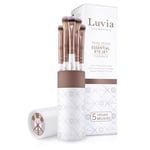 Set de pinceaux de maquillage Luvia, Essential Eye Set, Set de pinceaux pour les yeux, 5 pinceaux cosmétiques véganes, pinceaux de maquillage pour un mélange et une application parfaits