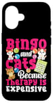 iPhone 16 Bingo Player Cat Bingo And Cats Because Therapy Is Expensive Case