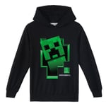 Minecraft Creeper Inside Pojkar Hoodie Gamer Barn Huvtröja green 140cm