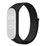 Xiaomi Mi Band 7 / 6 / 5 klockarmband i nylon - Reflekterande Svart Svart