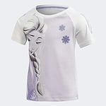 adidas LG DY Fro Tee T-Shirt Fille White/Light Purple FR: L (Taille Fabricant: 1824)