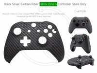 New Xbox One S Controller Front Shell Carbon Fiber Effect black and silver part