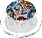 Village Enneigé Hiver Neige Noël Modèle Flocons De Neige PopSockets PopGrip pour MagSafe