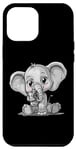 Coque pour iPhone 14 Pro Max Éléphant avec un appareil photo - Photographe bébé éléphant