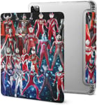 Ultraman Family Collection Ipad Pro Case 2021 Avec Plumier, Résistant Aux Chocs, Veille/Réveil Automatique, Housse De Protection Transparente Pour Tablette 11 Pouces