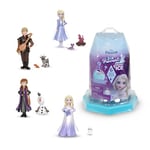 Mattel Disney Frozen Small Doll Set, Ice Reveal with 1 Doll, Squishy Ice Gel and 6 Surprises Including Friend Figure & Play Pieces (Dolls May Vary), HXH17