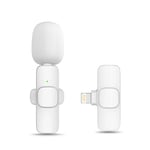 Langaton lavalier-mikrofoni - Mini Mic iPhone- ja Android-laitteille - Valkoinen 2in1 Type-C