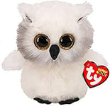 Ty - Beanie Boo's - Peluche Austin la Chouette, TY36480, Blanc, 30 cm