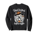 Witch Coffee Halloween Costume Spooky Season Fall Autumn Sweatshirt