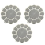 douyif Boîte De Tri Ronde 3pcs Petite Boîte De Rangement Plastique Transparent Boîte De Tri Avec 13 Compartiments Boîte De Rangement Perles Diamant Boîte Tri Pour Bijoux Peinture Broderie (Petit rond)